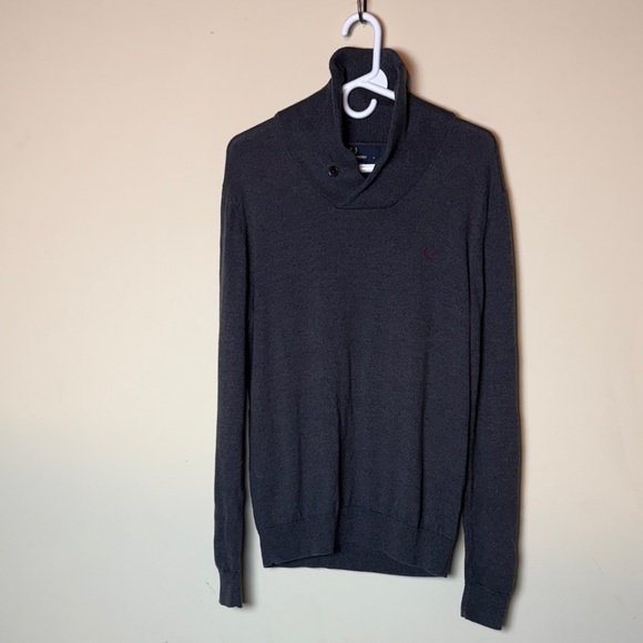 Fred Perry men’s merino wool shawl collar sweater size M cozy close knit preppy - Picture 1 of 8